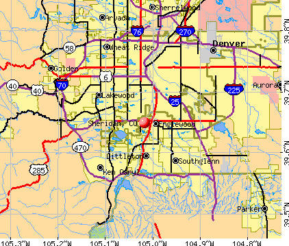 Sheridan, CO map