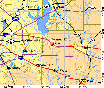 Forney, TX map