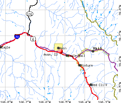Avon, CO map
