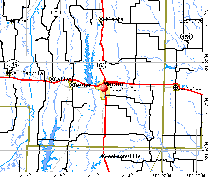 Macon, MO map