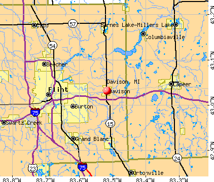 Davison, MI map