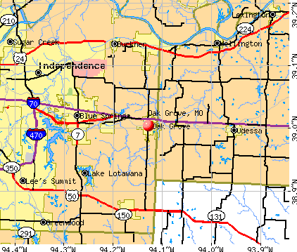 Oak Grove, MO map