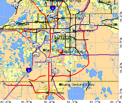 Belle Isle, FL map