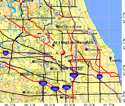 Mount Prospect, IL map