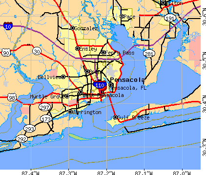 Pensacola, Florida Age and Sex of Residents