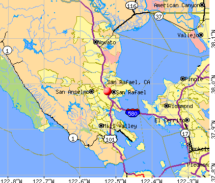 San Rafael, CA map