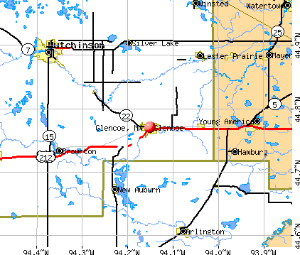 Glencoe, MN map