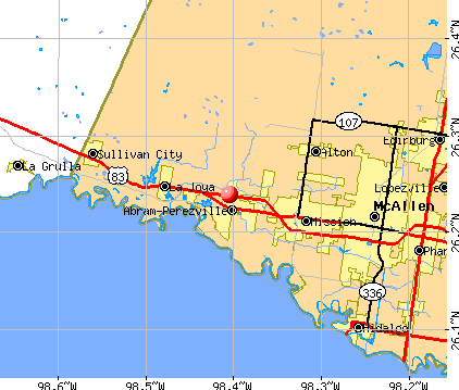 Abram-Perezville, TX map