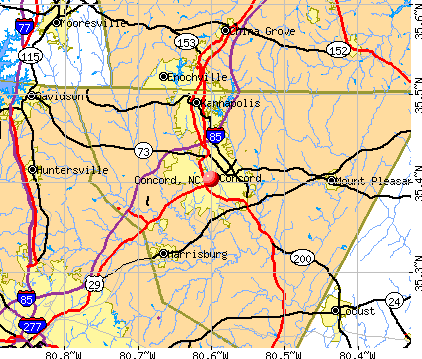 Concord, NC map