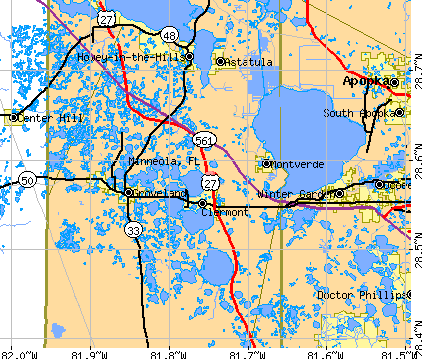 Minneola, FL map