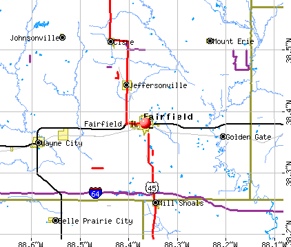 Fairfield, IL map