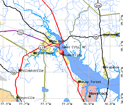 James City, NC map