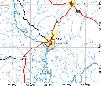 Jackson, AL map