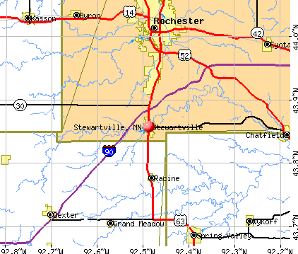 Stewartville, MN map
