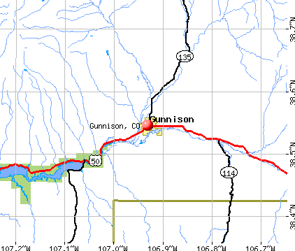 Gunnison, CO map