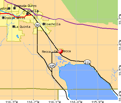 Mecca, CA map