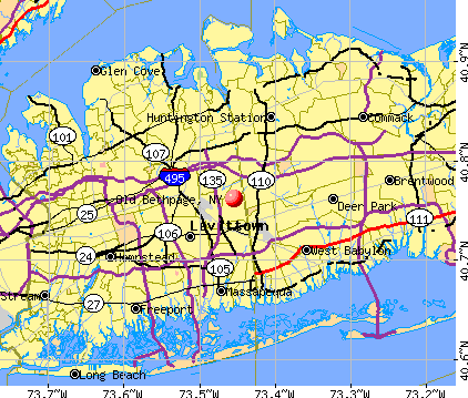 Old Bethpage, NY map