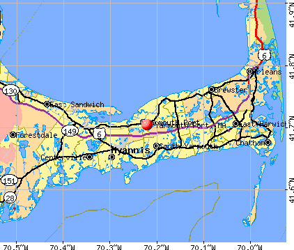 Yarmouth Port, MA map