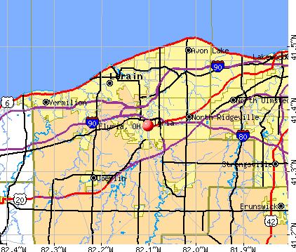 Elyria, OH map