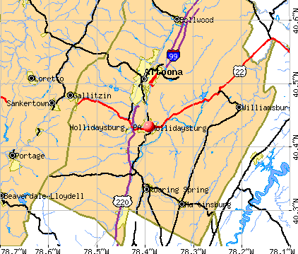 Hollidaysburg, PA map