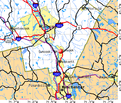 Suncook, NH map