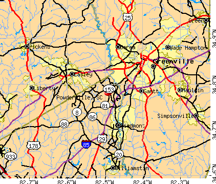 Powderville, SC map