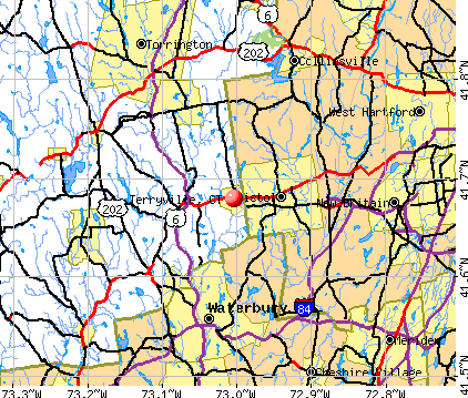Terryville, CT map