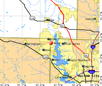 Briar, TX map