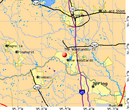 The Woodlands, TX map