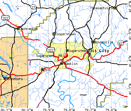Sugarcreek, PA map