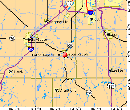Eaton Rapids, MI map