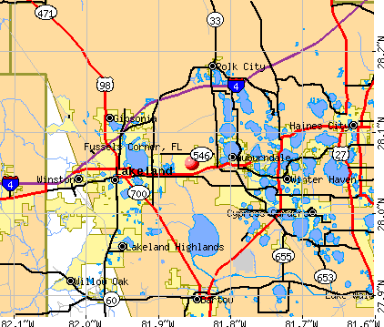 Fussels Corner, FL map