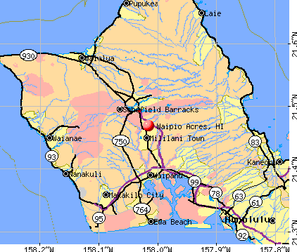 Waipio Acres, HI map