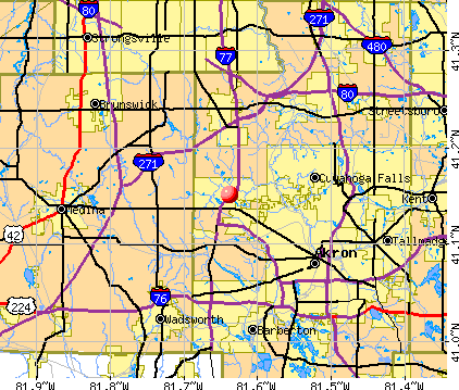 Montrose-Ghent, OH map