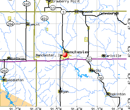 Manchester, IA map