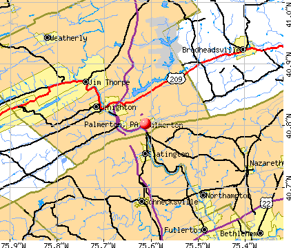 Palmerton, PA map