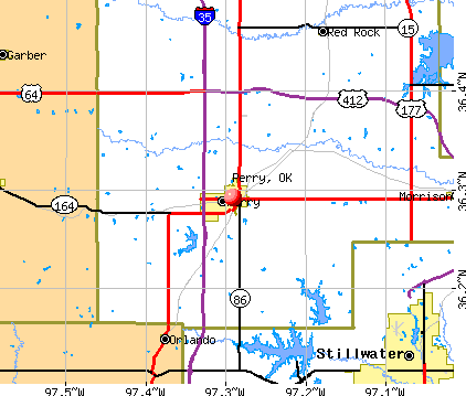 Perry, OK map