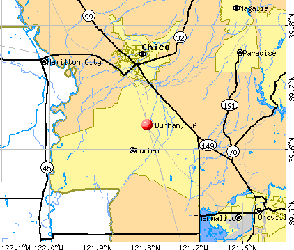 Durham, CA map