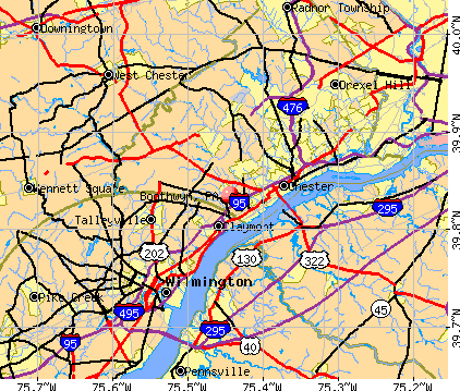 Boothwyn, PA map