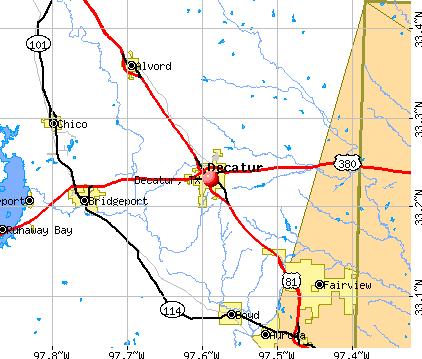 Decatur, TX map