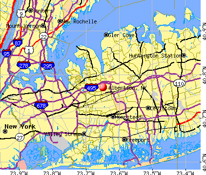 Albertson, NY map
