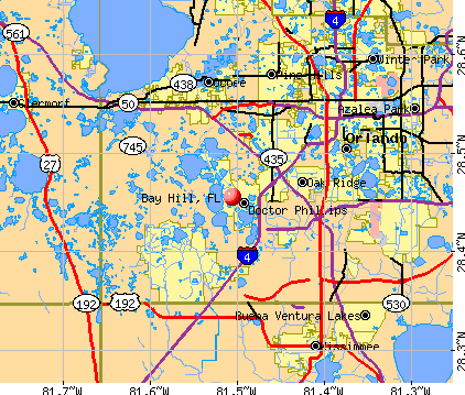 Bay Hill, FL map