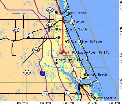Port St. Lucie-River Park, FL map