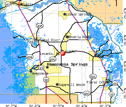 Lecanto, FL map
