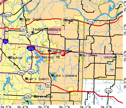Grain Valley, MO map