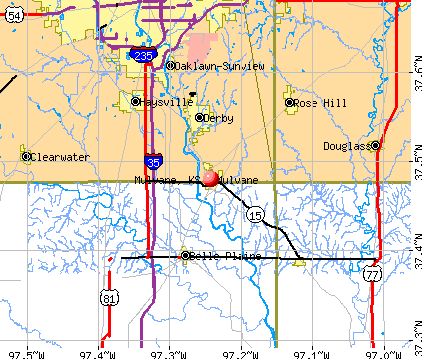 Mulvane, KS map