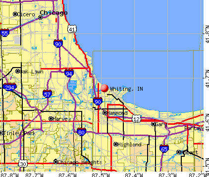 Whiting, IN map