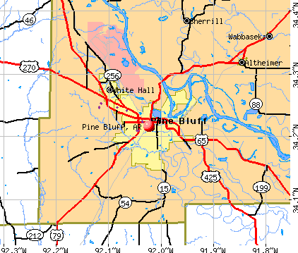 Pine Bluff, AR map