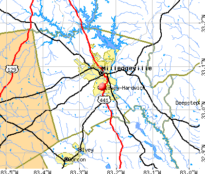 Midway-Hardwick, GA map