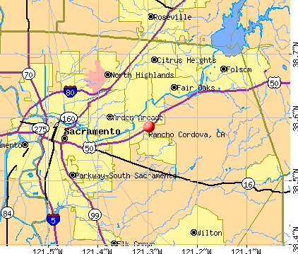 Rancho Cordova, CA map